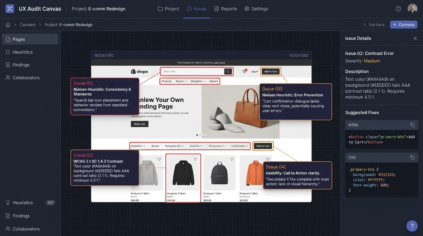 annotated audit canvas